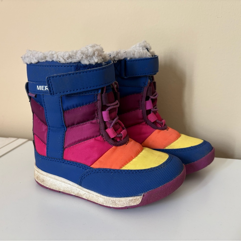 Merrell Kids' Blue and Pink Rain & Snow Boots